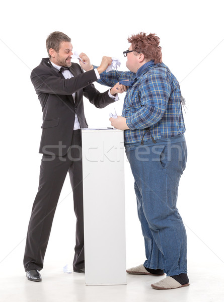 Two men resorting to fisticuffs Stock photo © Discovod