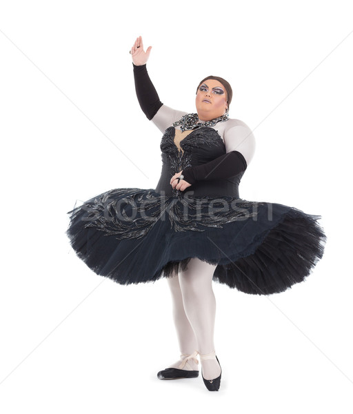 Reina baile sobrepeso equilibrio punta del pie pie Foto stock © Discovod