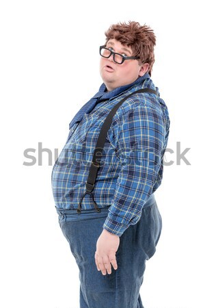 Overweight obese young man Stock photo © Discovod