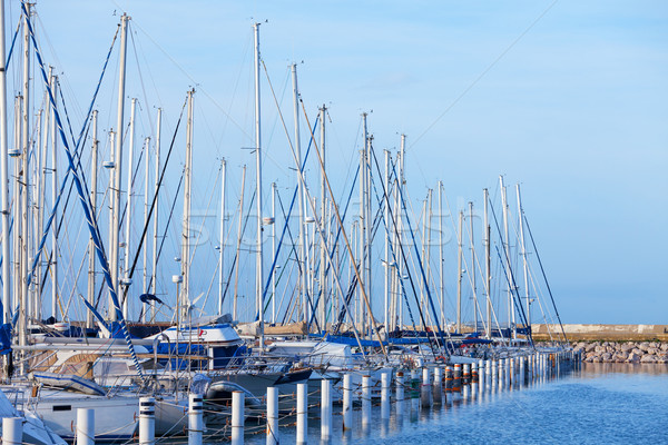 Yachts moored in a marina Stock photo © Discovod