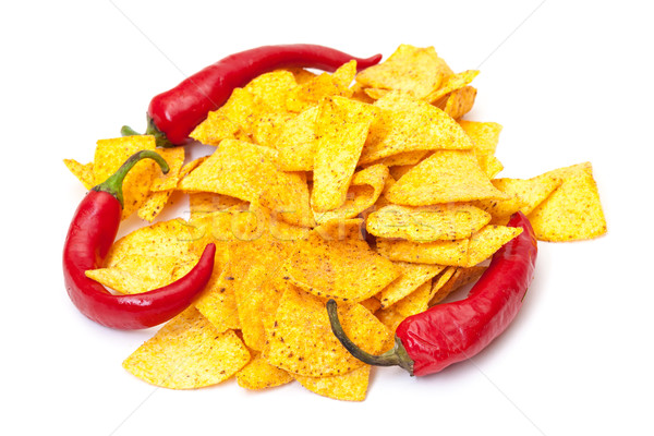 Spicy Corn Chips with Chilli Pepper Stock photo © Discovod