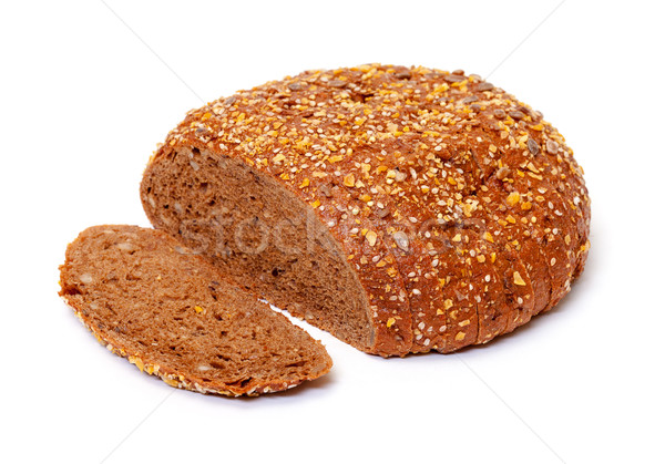 Stockfoto: Rogge · brood · geïsoleerd · witte · vers