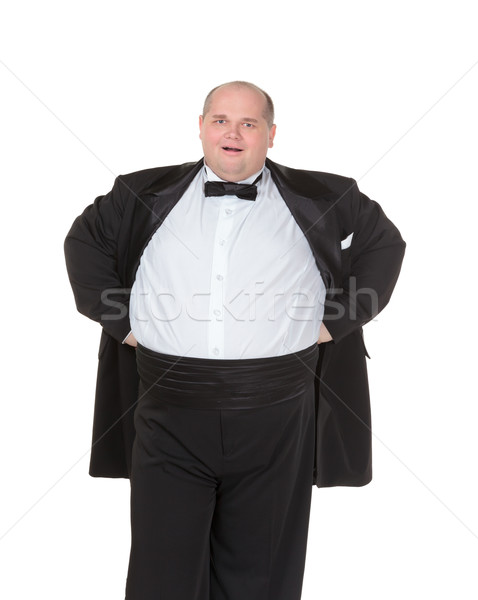 Te zwaar vrolijk zakenman witte uitvoerende manager Stockfoto © Discovod