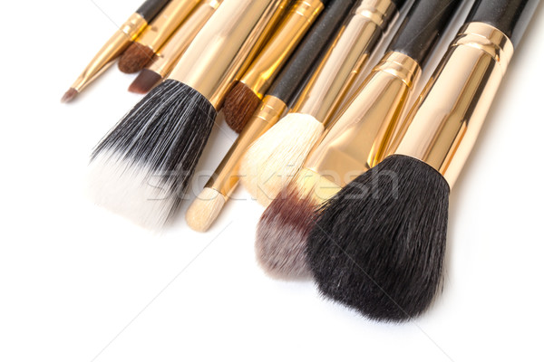 Make-up Pinsel Set weiß Frau Gesicht Haar Stock foto © Discovod