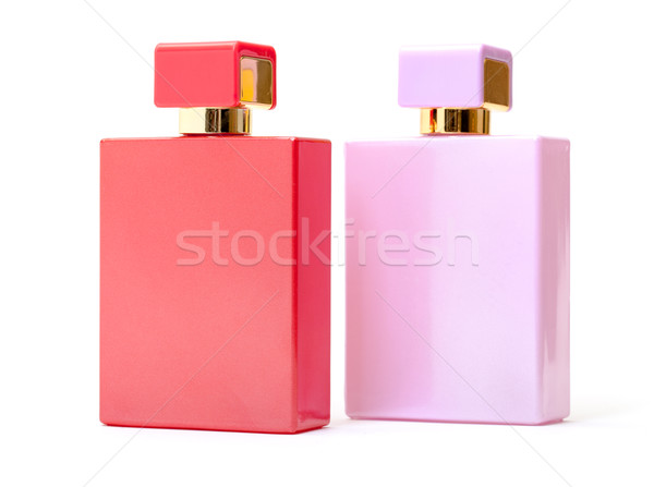 Stock photo: Red and Pink Perfume Bottles