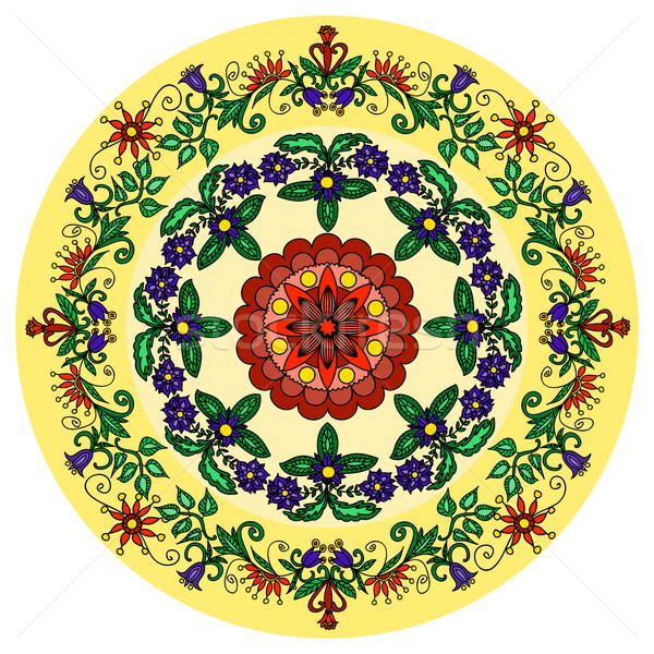 Abstract Decorate Ornament with colorful Flowers Stock photo © Discovod