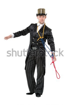 Illusionist Shows Tricks with a Magic Wand Stock photo © Discovod