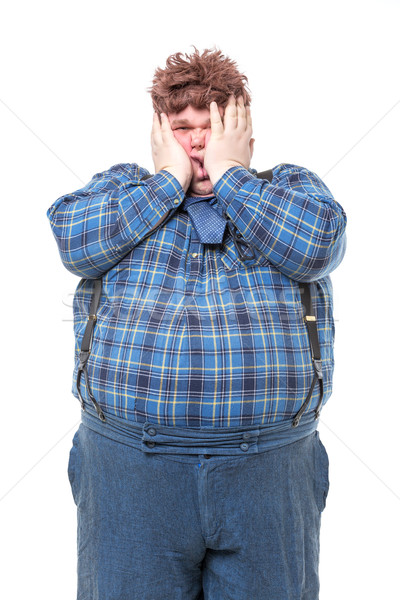 Overweight obese country yokel Stock photo © Discovod