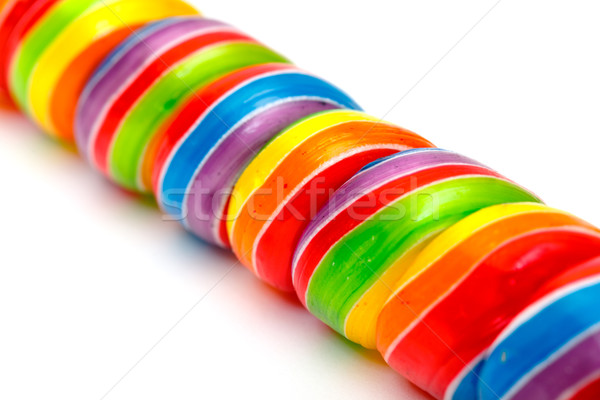 Rainbow Twirl Lollipop Candies Stock photo © Discovod