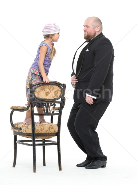 小女孩 樂趣 白 孩子 商業照片 © Discovod