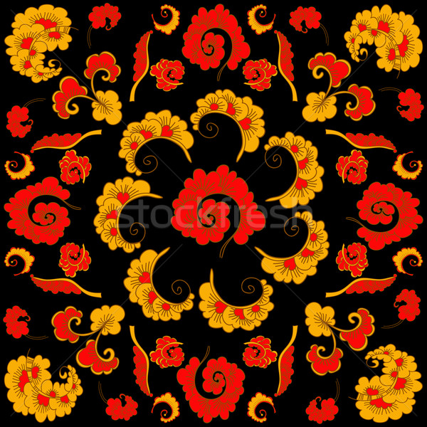 Abstract Hand-Drawn Floral Pattern Stock photo © Discovod