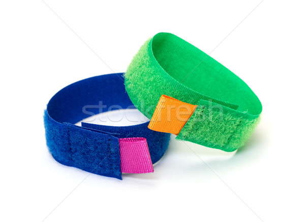 Stock photo: Rings from Colorful Velcro Strips