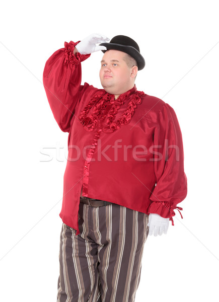 Obèse homme rouge costume gros homme [[stock_photo]] © Discovod