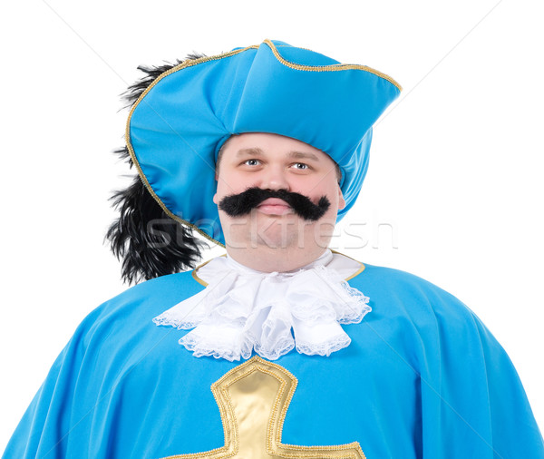 Mosqueteiro turquesa azul uniforme cavalheiro boné Foto stock © Discovod