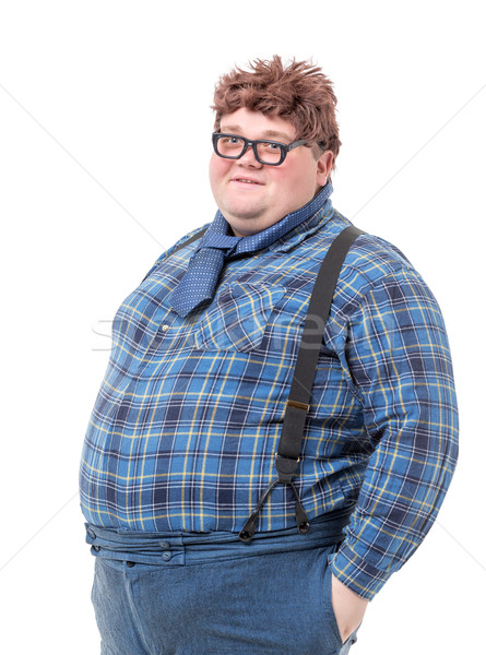 Overweight obese young man Stock photo © Discovod