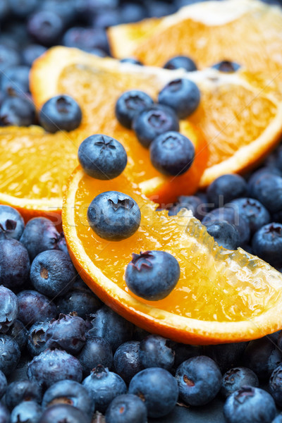 Foto stock: Mirtilos · laranja · comida · natureza