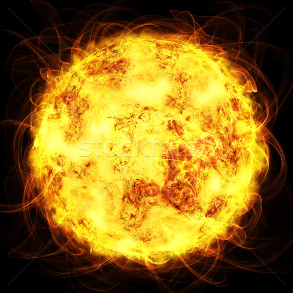 Güneş uzay plazma arka plan kırmızı siyah Stok fotoğraf © Discovod