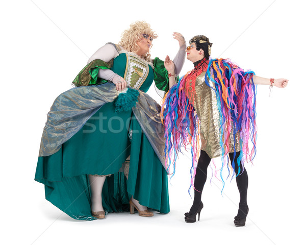 Two drag queens having fun performing together Stock photo © Discovod