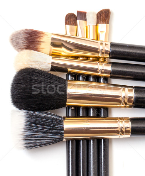 Make-up Pinsel Set weiß Frau Gesicht Haar Stock foto © Discovod