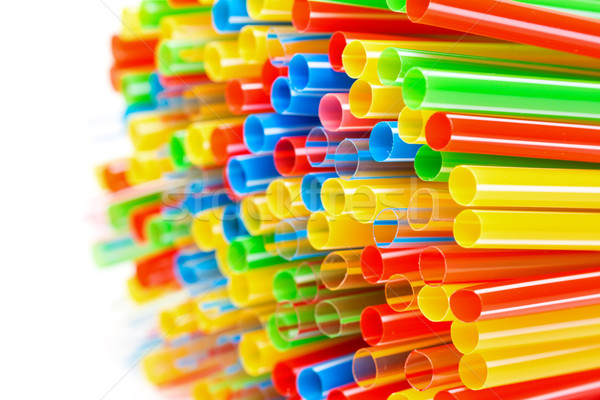 Colored Plastic Drinking Straws Stock photo © Discovod