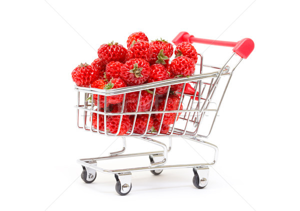 Ripe Red strawberries in shopping cart Stock photo © Discovod