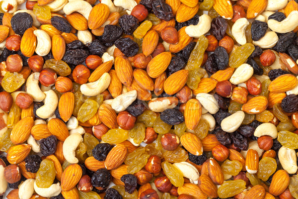 background of mixture of nuts and raisins Stock photo © Discovod