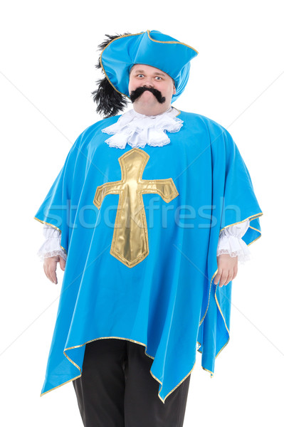 Mosqueteiro turquesa azul uniforme cavalheiro boné Foto stock © Discovod