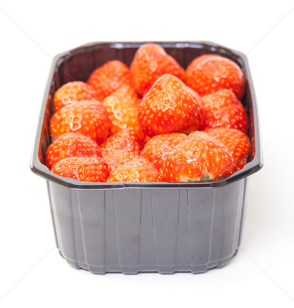 Fresh Strawberries in a Plastic Container Stock photo © Discovod