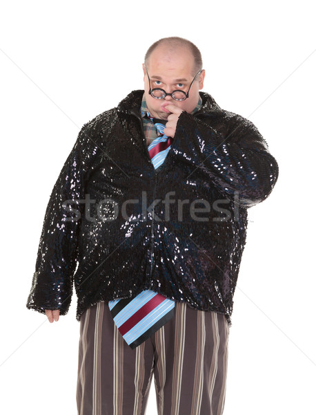 Fettleibig Mann Mode Sinn Spaß Porträt Stock foto © Discovod