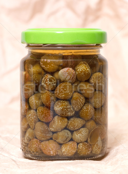 Glass jar with preserved capers Stock photo © Discovod