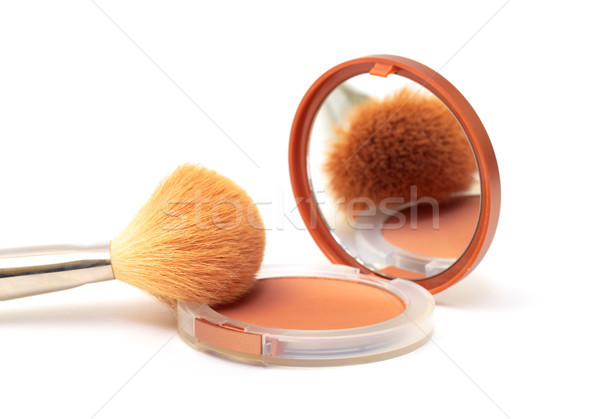 化妝 框 鏡子 白 美女 商業照片 © Discovod