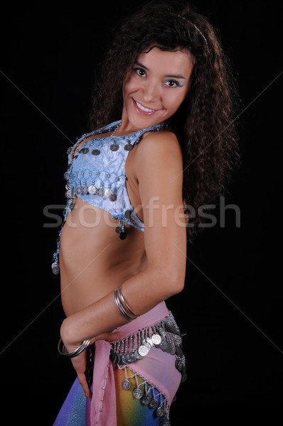 Burtă dansator destul de femeie Dansuri costum Imagine de stoc © disorderly
