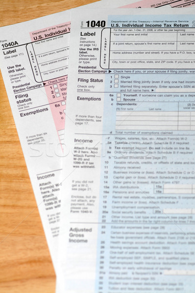 Vergi federal gelir dönmek sığ finanse Stok fotoğraf © disorderly