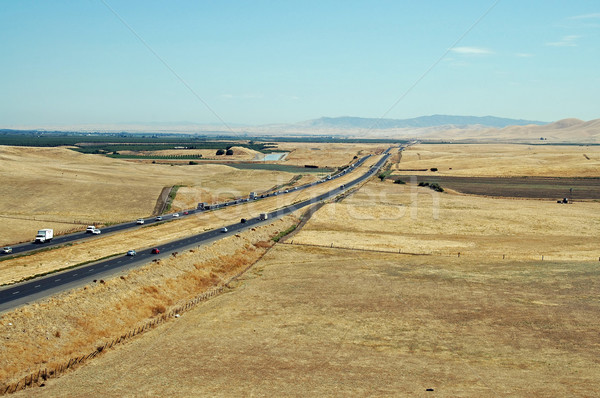 Eyaletler arası merkezi vadi Kaliforniya yaz karayolu Stok fotoğraf © disorderly