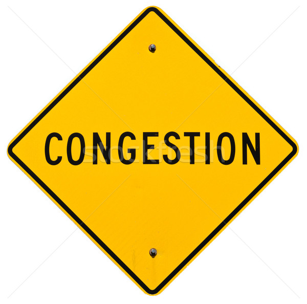 Congestie Geel snelweg geïsoleerd witte Stockfoto © disorderly