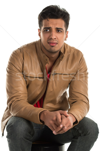 Nerveux homme élégant jeunes indian beauté [[stock_photo]] © disorderly
