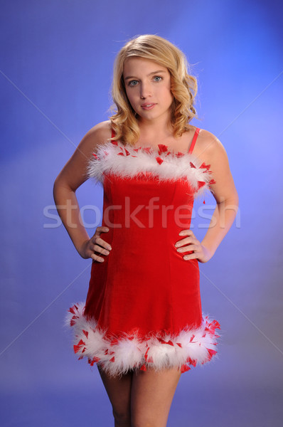 Foto stock: Ajudante · bastante · adolescente · menina · cabelo