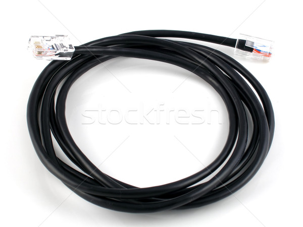 Ethernet cablu laptop priză Imagine de stoc © disorderly