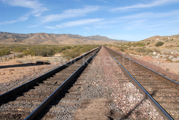 鐵路 線 火車 丘陵 點 亞利桑那 商業照片 © disorderly