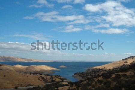 Rezervuar göl tepeler Kaliforniya kahverengi tedarik Stok fotoğraf © disorderly