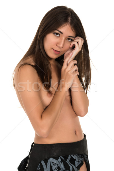 Lenjerie negru frumos femeie nud fată sexy Imagine de stoc © disorderly