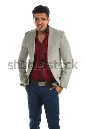 Stock photo: Frightened man