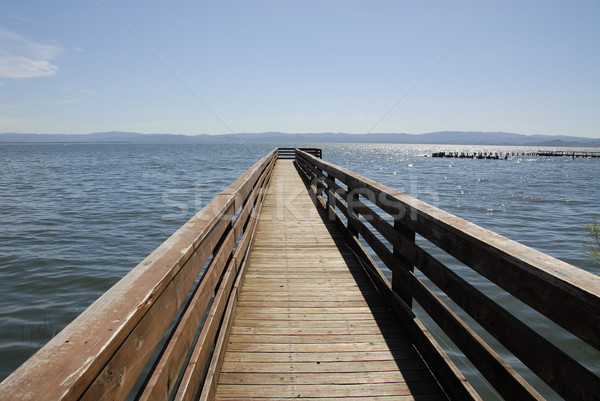 Foto stock: Doca · lago · Califórnia · água