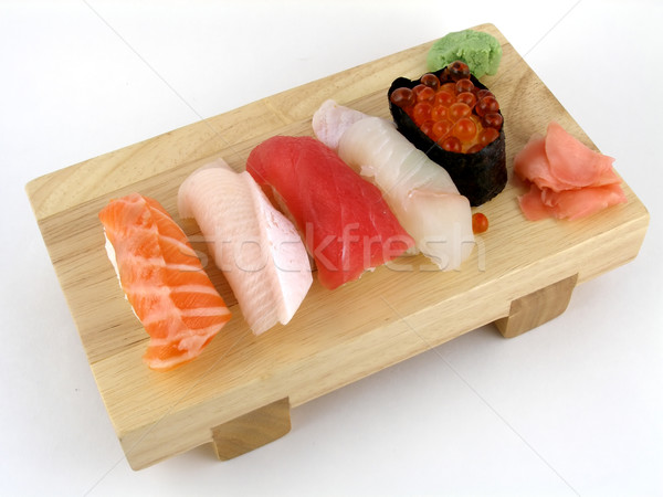 Szusi hal ázsiai rizs ebéd friss Stock fotó © disorderly