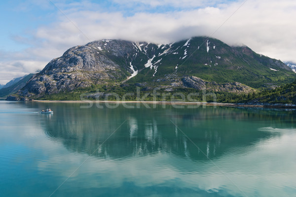 Gleccser park Alaszka hó csónak hegyek Stock fotó © disorderly
