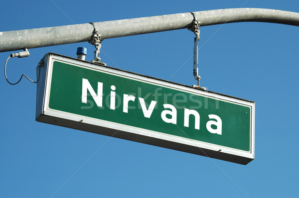 Nirvana assinar placa de rua rua céu Foto stock © disorderly