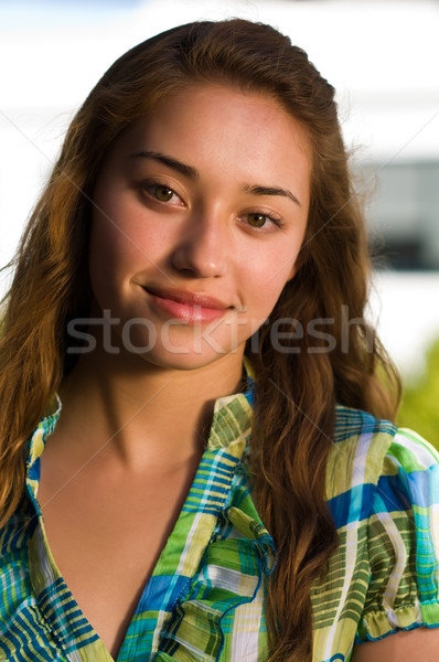 Nastolatek twarz dość młodych teen Zdjęcia stock © disorderly