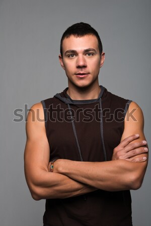Bonito moço sem mangas menino camisas masculino Foto stock © disorderly
