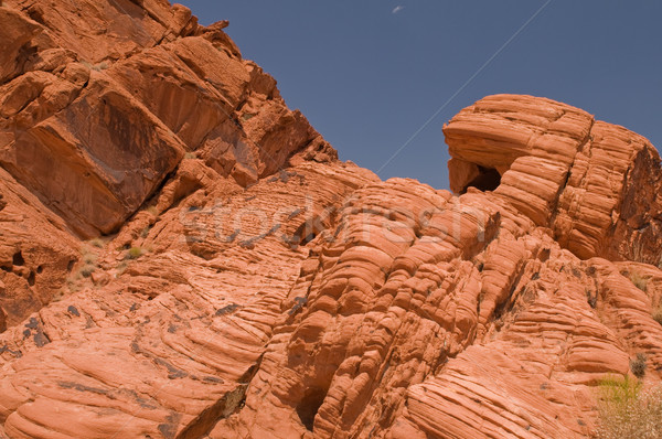 Rojo rocas cielo azul Nevada desierto Foto stock © disorderly