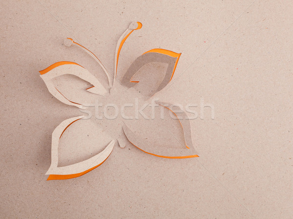 бабочка оригами весны любви зеленый силуэта Сток-фото © djemphoto